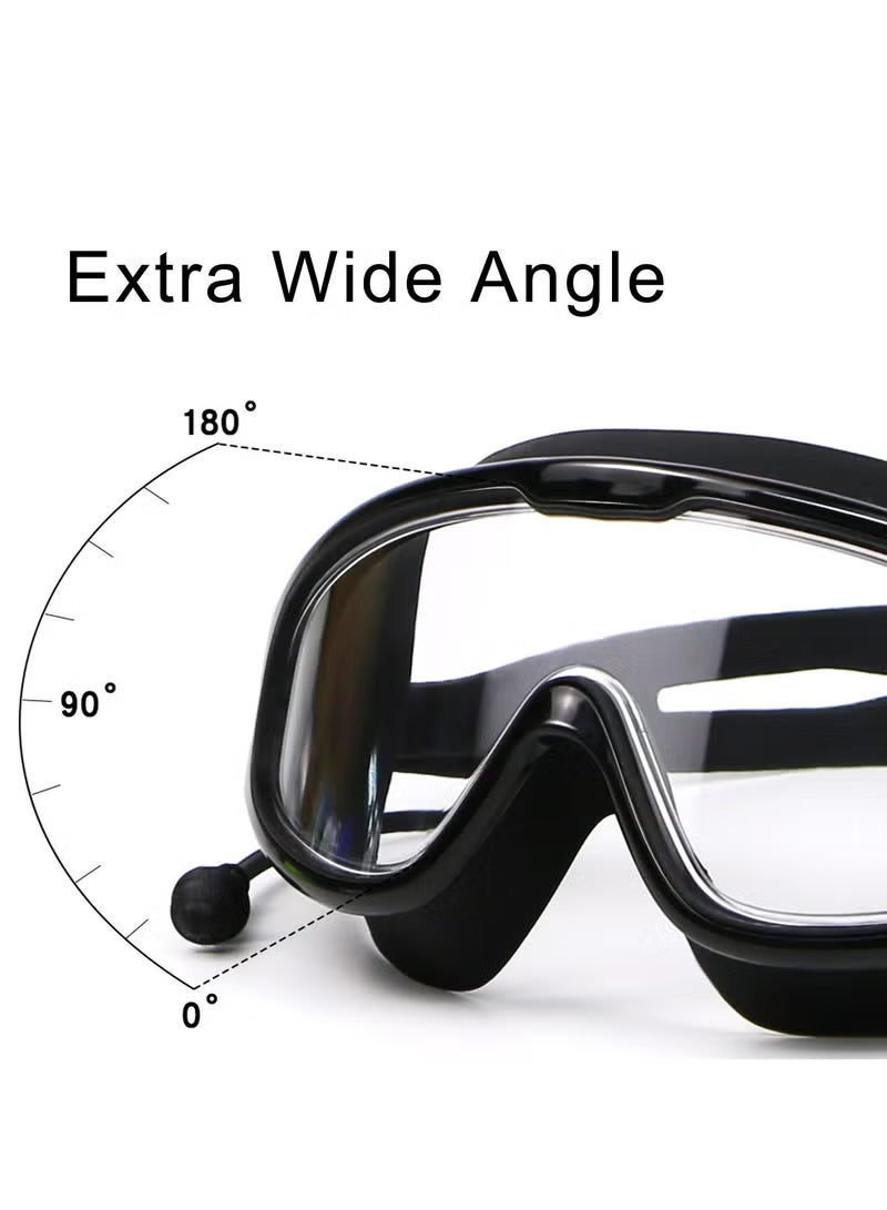 HAIZID Swim Goggles No Leaking Anti-Fog Pool Goggles Swimming Goggles for Adult Men Women Youth, UV Protection 180° Clear Vision Black - Image 3